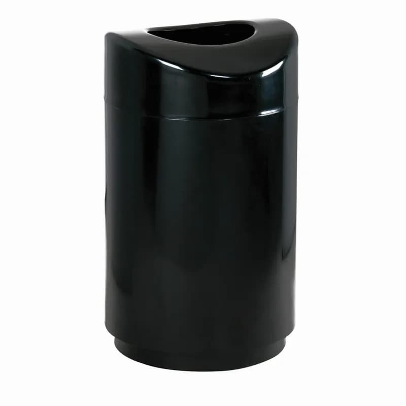 Eclipse Trash Can 20X20X33.50 IN 30 GAL Black Metal With Open Lid Open Top 1/Each