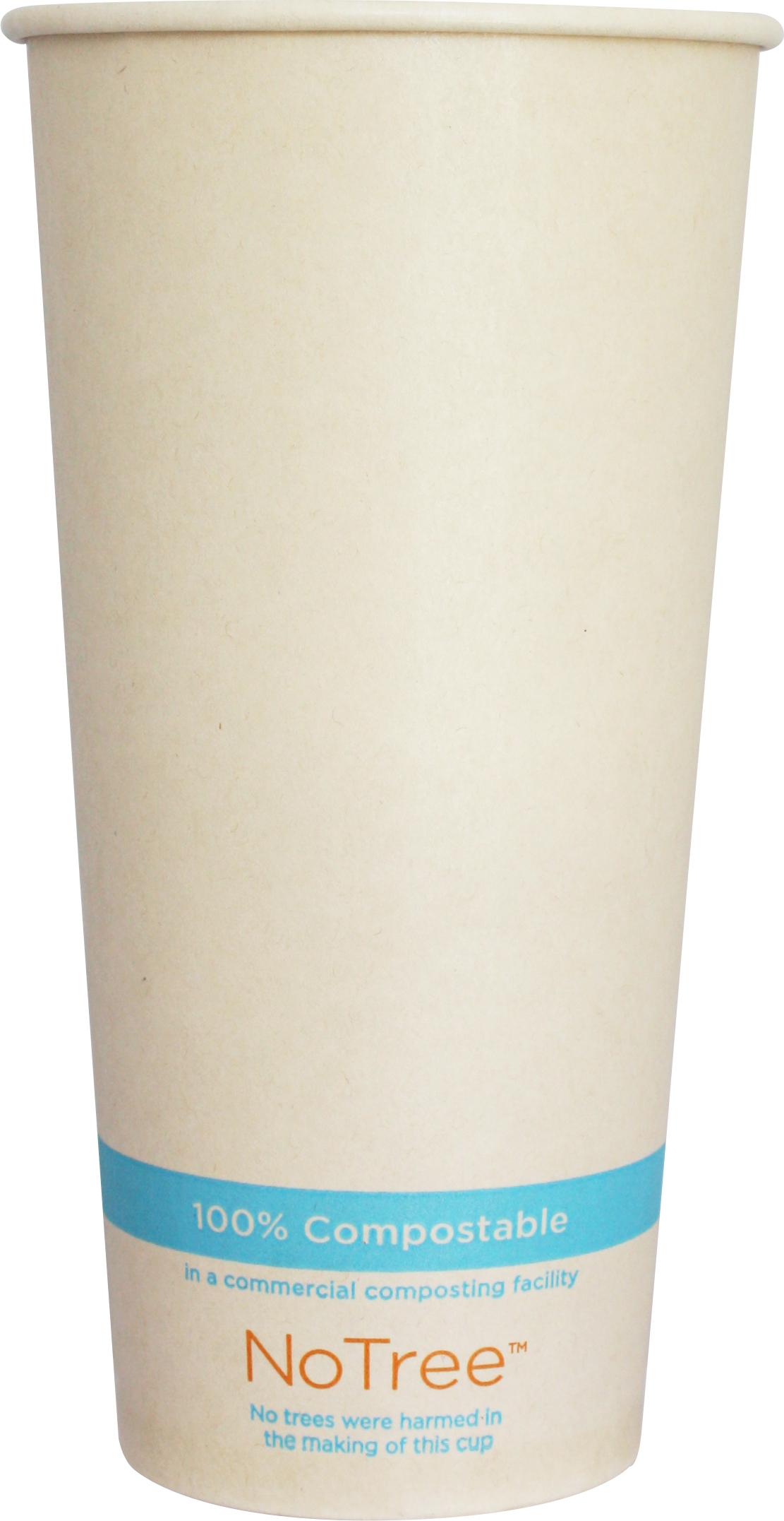 Cold Cup 22 OZ Sugarcane Beige 1000/Case