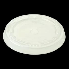 Lid Flat 3.6X0.4 IN PLA Clear For 12-22 OZ Cold Cup With Hole 1000/Case