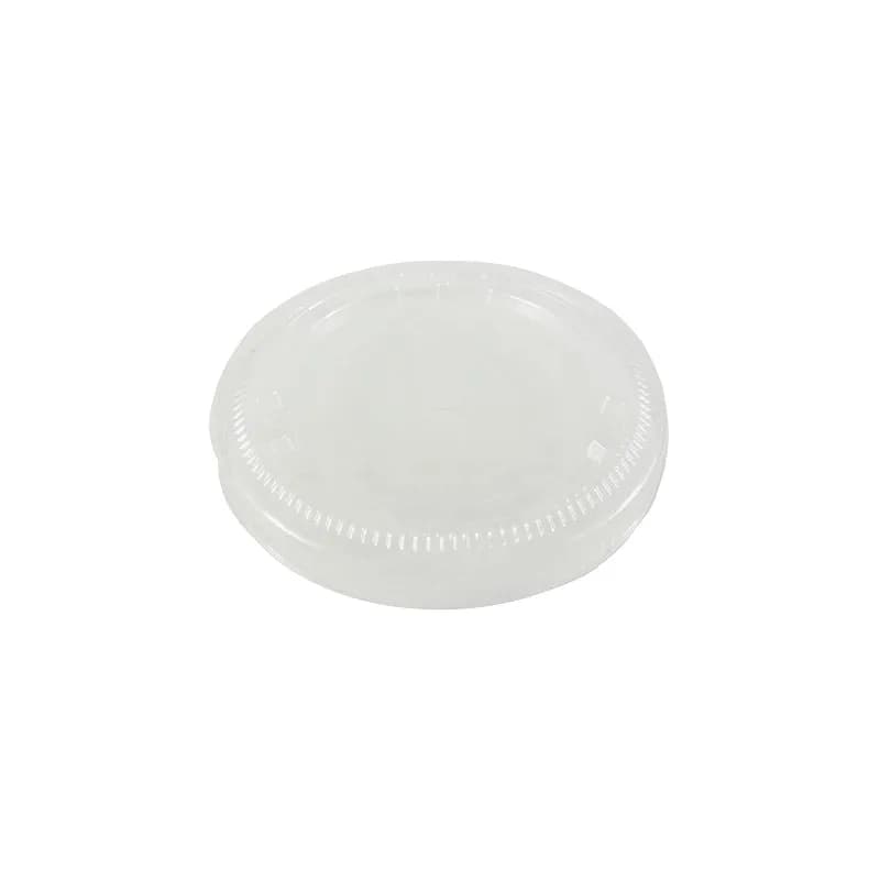 Lid Flat 3.6X0.4 IN PLA Clear For 12-22 OZ Cold Cup With Hole 1000/Case
