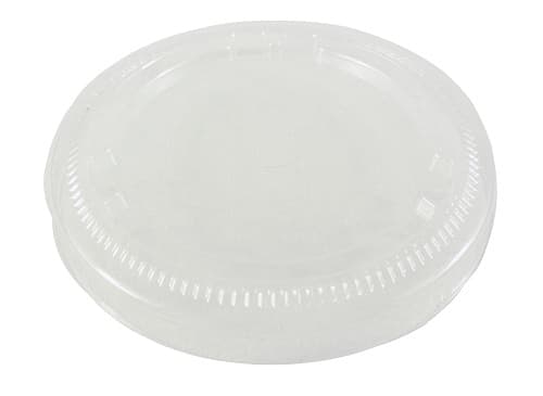 Lid Flat 3.6X0.4 IN PLA Clear For 12-22 OZ Cold Cup With Hole 1000/Case