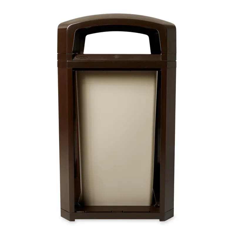 Landmark Series® Landfill 1-Stream Trash Can 26X26X46.5 IN 50 GAL Beige Resin With Dome Lid With Rigid Liner 1/Each