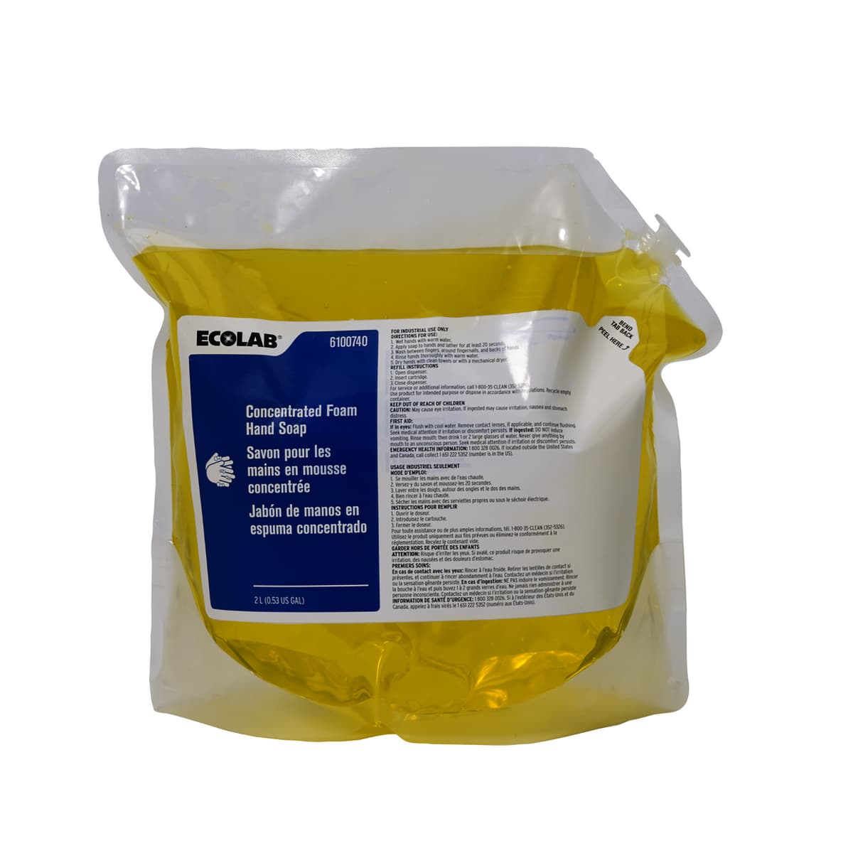 Hand Soap Foam 2 L Yellow Concentrated 2/Case