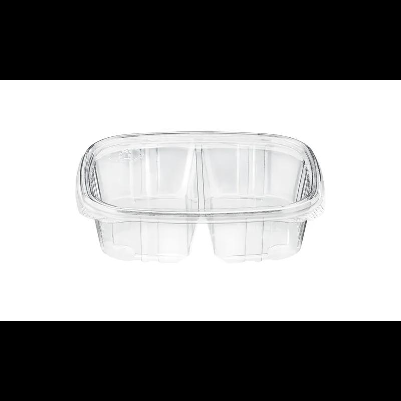 Deli Container Base & Lid Combo With Dome Lid 24 OZ 2 Compartment Plastic Clear 200/Case