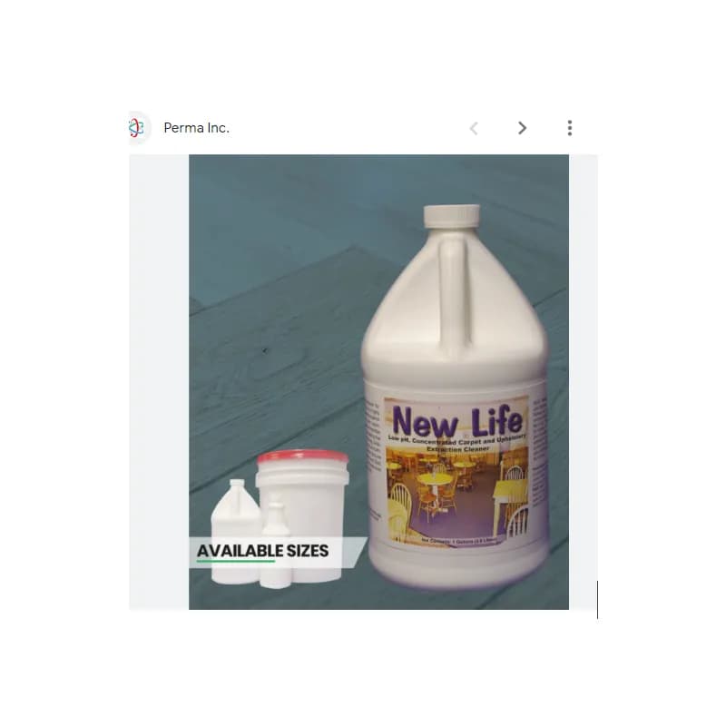 New Life Carpet Extraction Cleaner 1 GAL Upholstery 4/Case