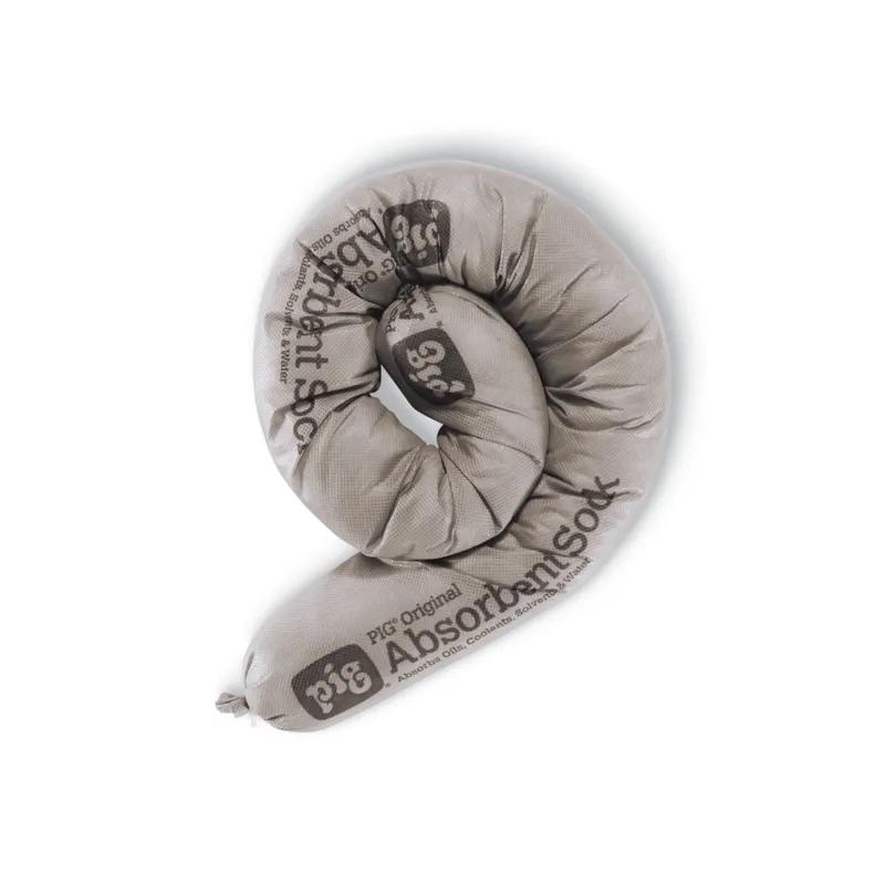 PIG® Absorbent Sock 42X3 IN 64 FLOZ Gray Corn Blend Polypropylene (PP) Universal 20/Case