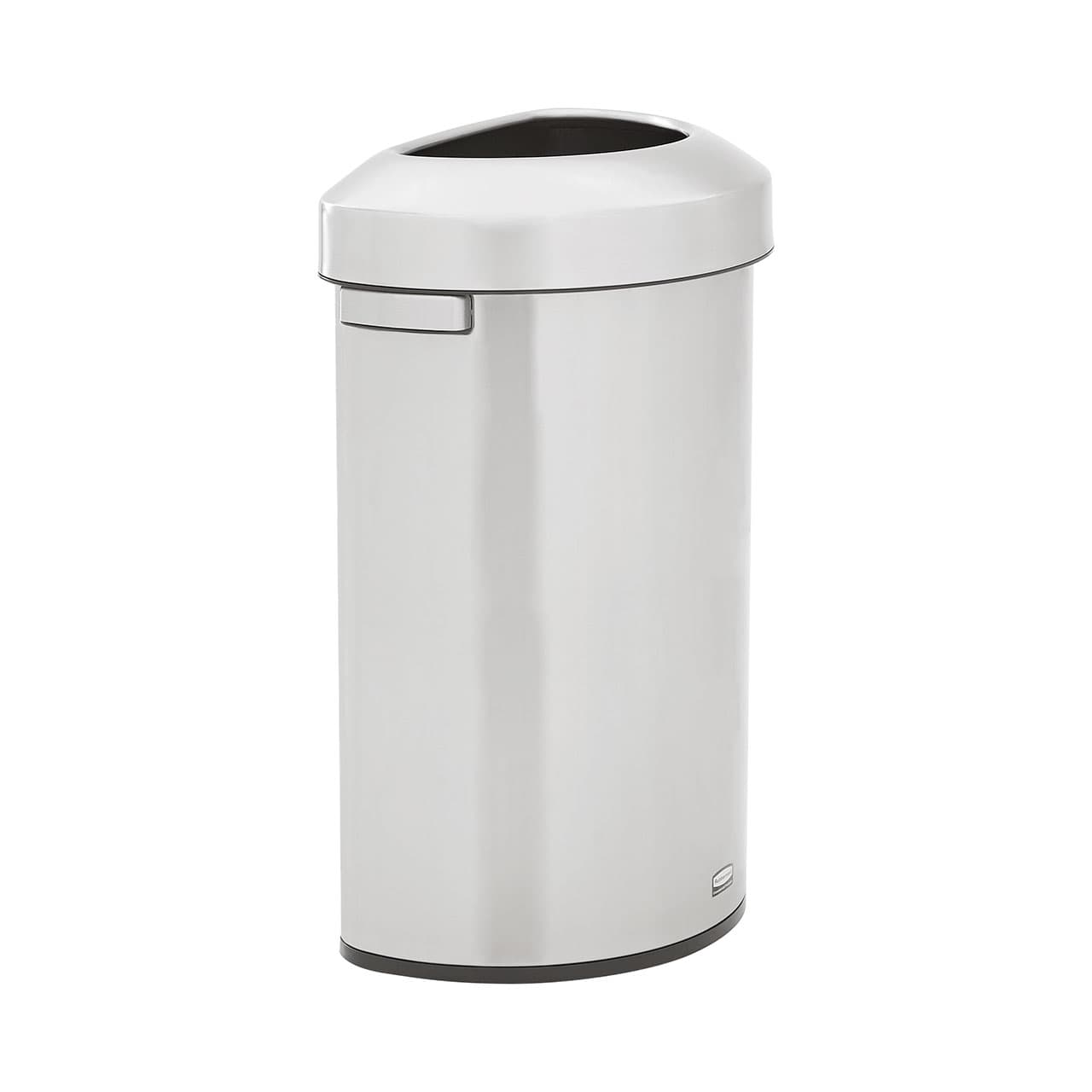 Refine™ 1-Stream Trash Can 19.7X13.7X29.5 IN 21 GAL Stainless Half Round Steel With Open Lid 1/Each