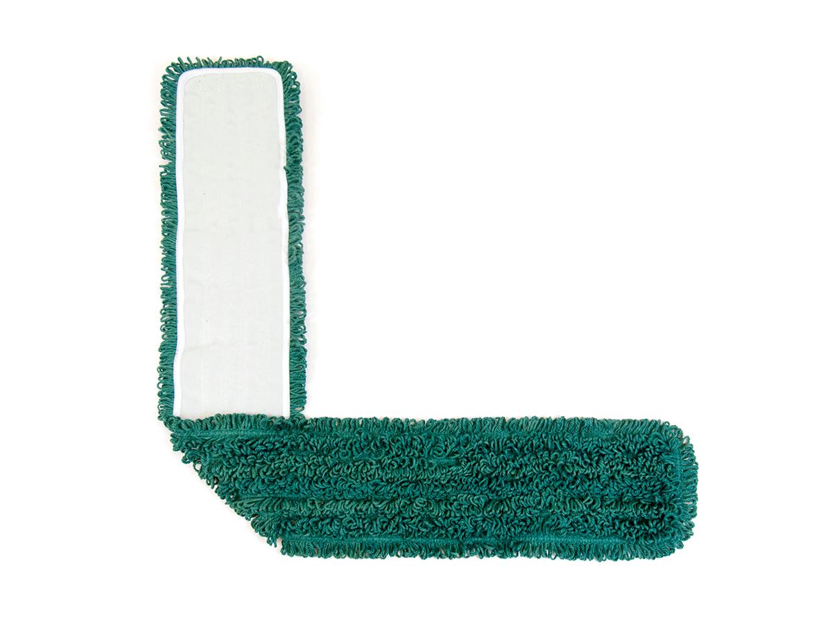 Dust Mop 48 IN Green Microfiber Synthetic Yarn Loop End Velcro 1/Each
