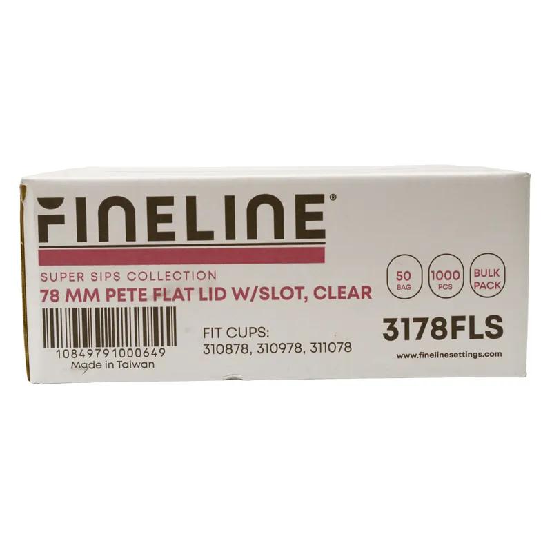 Super Sips Lid Flat 3.1 IN PET Translucent For 8-9-10 OZ Cup With Hole 1000/Case