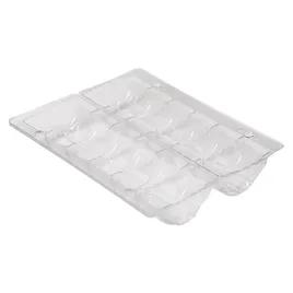 Ice Cream Sandwich Dessert Container Hinged 6 Compartment OPS Clear 200/Case