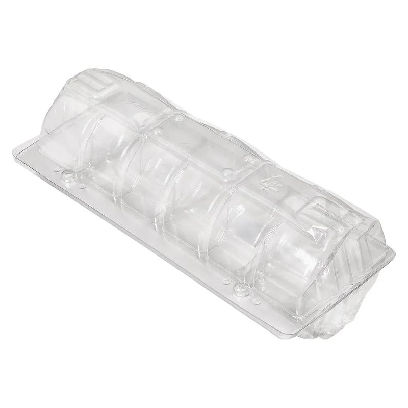 Ice Cream Sandwich Dessert Container Hinged 6 Compartment OPS Clear 200/Case