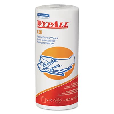 WypAll® L30 Cleaning Towel 10.4X11 IN Heavy Duty 2PLY Paper White General Purpose 70 Sheets/Roll 24 Rolls/Case 1680 Count/Case