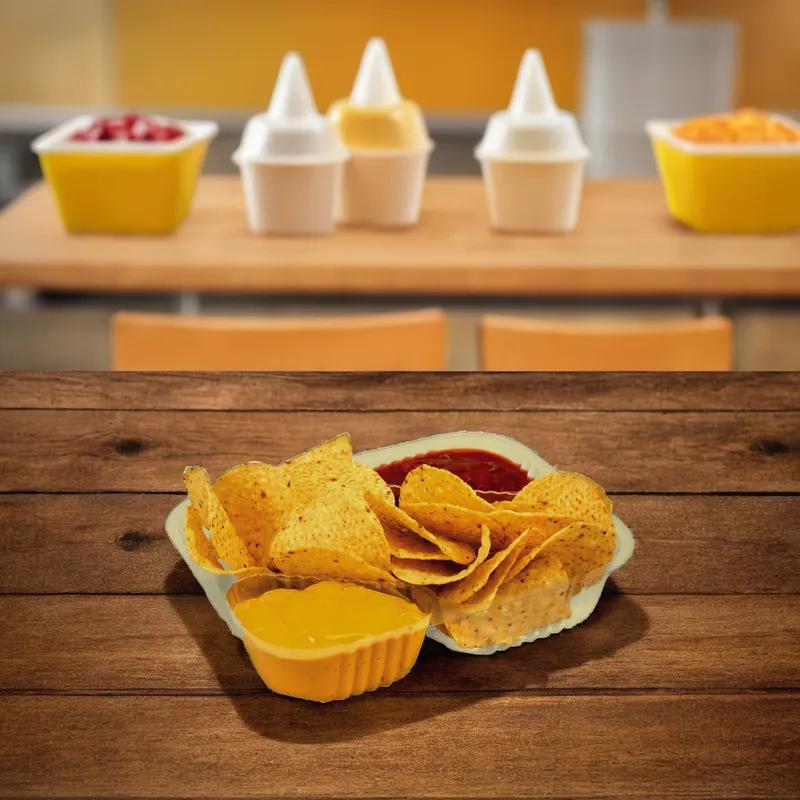 Nacho Take-Out Tray 6.75X8.5X3.25 IN 3 Compartment Plastic Clear Bulk 500/Case