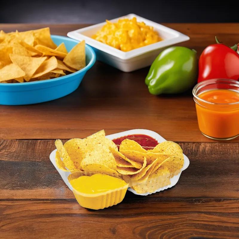 Nacho Take-Out Tray 6.75X8.5X3.25 IN 3 Compartment Plastic Clear Bulk 500/Case