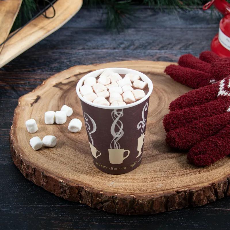 Solo® ThermoGuard® Hot Cup Insulated 8 OZ Double Wall Poly-Coated Paper Multicolor Steam 40 Count/Pack 25 Packs/Case