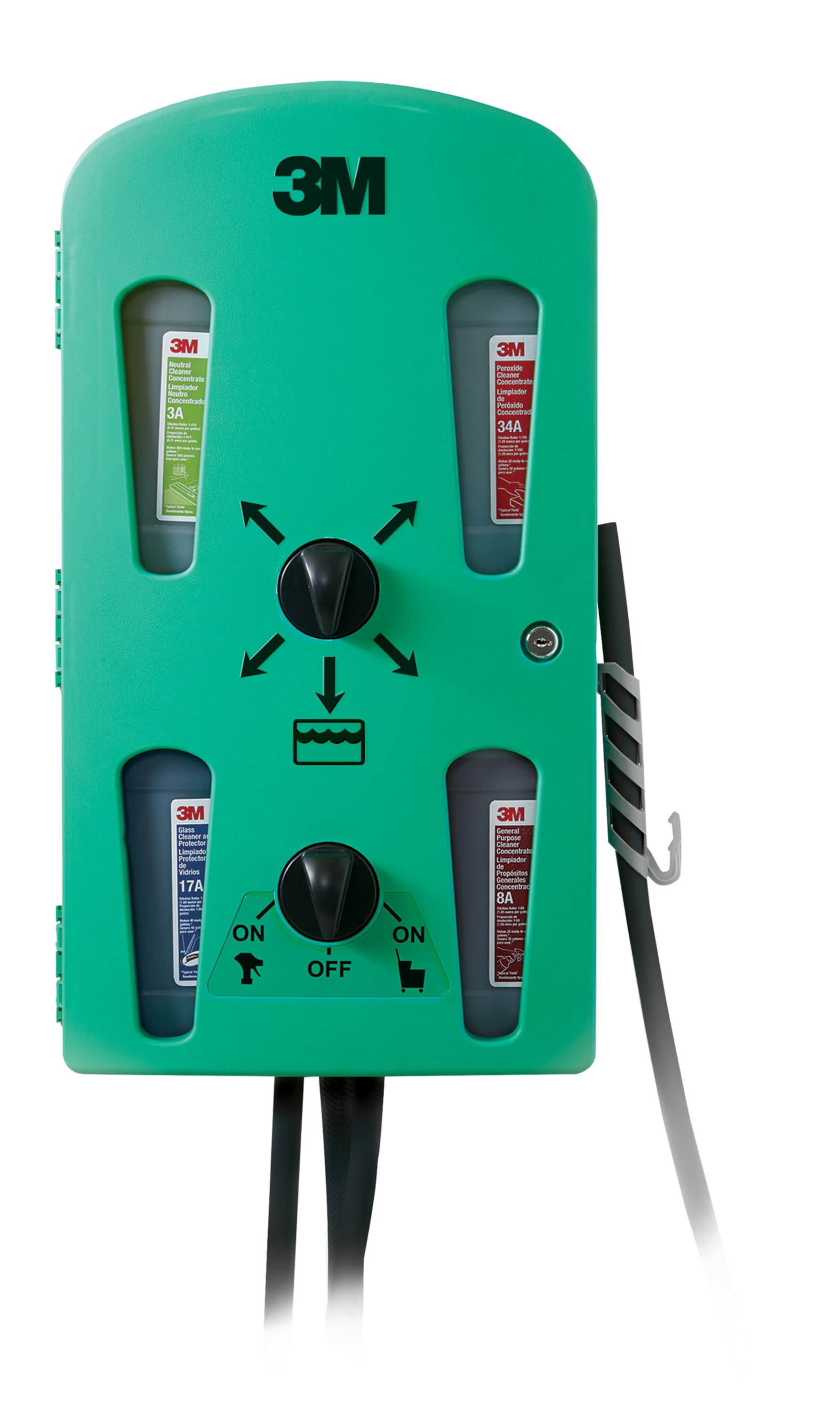 3M™ Flow Control Chemical Management System Plastic Green Wall Mount Action Gap 1/Each