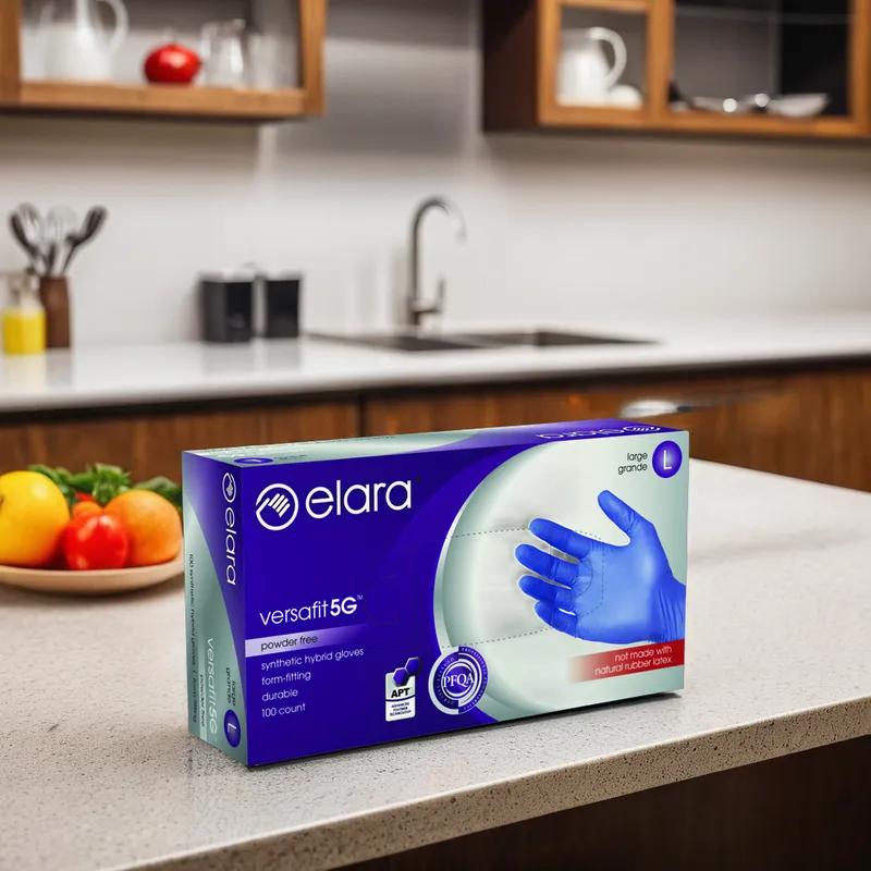 Examination Gloves Large (LG) Blue 5g PVC Disposable Powder-Free Stretch 100 Count/Pack 10 Packs/Case 1000 Count/Case