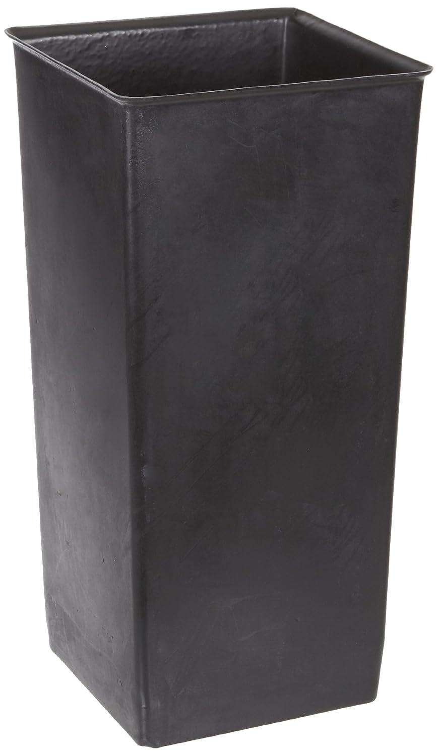 Rigid Liner 11X11X20 IN 13 GAL Black Square Plastic 1/Each