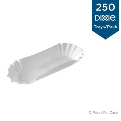 Dixie® Hot Dog Food Tray 8X3.637 IN Paper White Rectangle 3000/Case