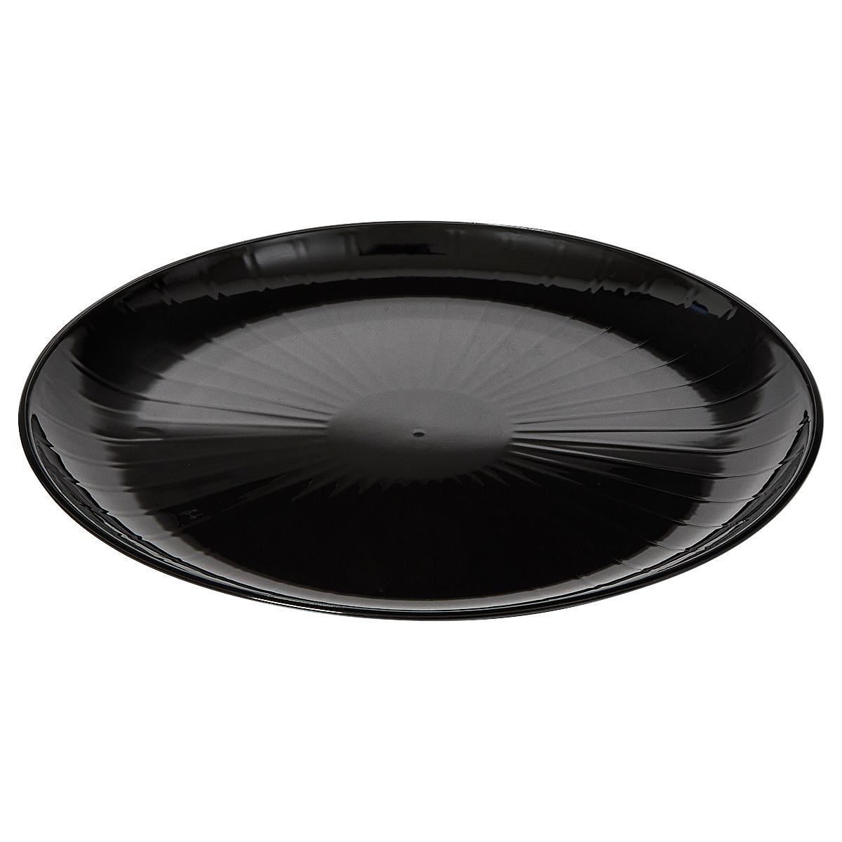 WNA Serving Tray 12 IN Plastic Black 25/Case