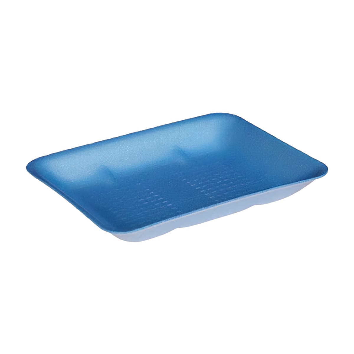 4P Meat Tray Polystyrene Foam Blue 400/Case
