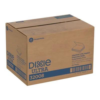Dixie® Ultra Dispenser Napkins 9.9X6.5 IN Kraft Eco Print Paper 2PLY Single Fold 250 Sheets/Pack 24 Packs/Case