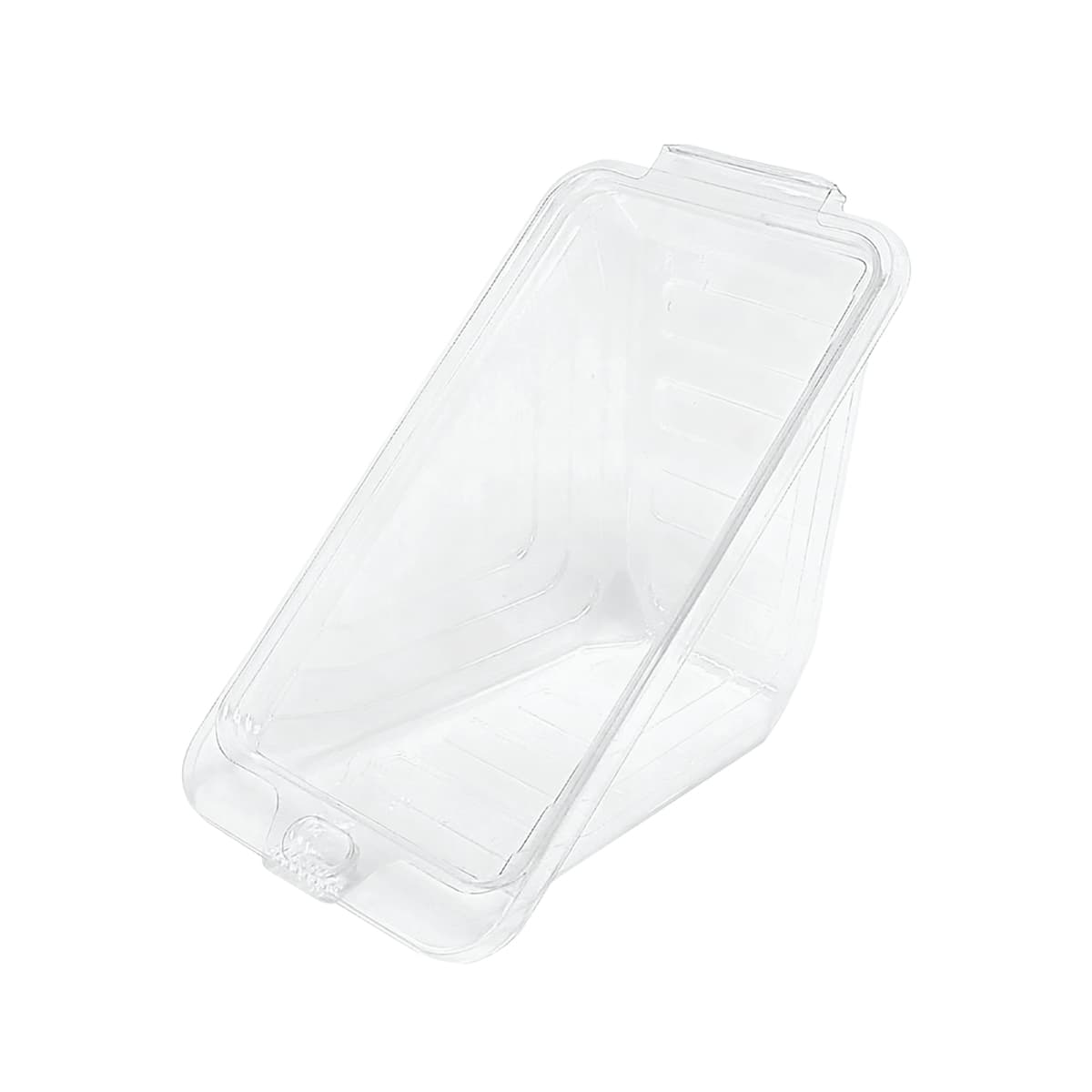 Sandwich Wedge Hinged With Flat Lid 4X5.1X5.2 IN RPET Clear Triangle 250/Case