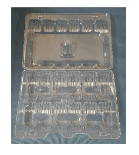 Cookie Container 7.625X9.375X3.625 IN 12 Compartment 200/Case