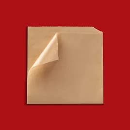 Sandwich Bag 7X6.75 IN Kraft Paper Kraft With Side Open Closure Grease Resistant 1000/Case