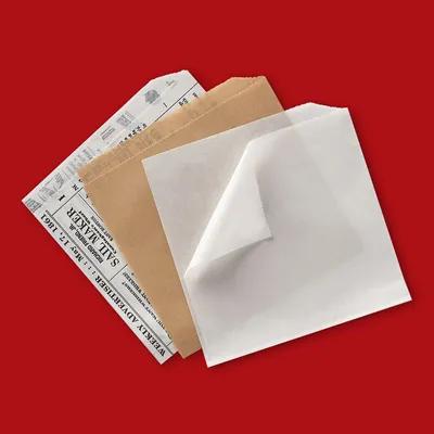 Sandwich Bag 7X6.75 IN Kraft Paper Kraft With Side Open Closure Grease Resistant 1000/Case
