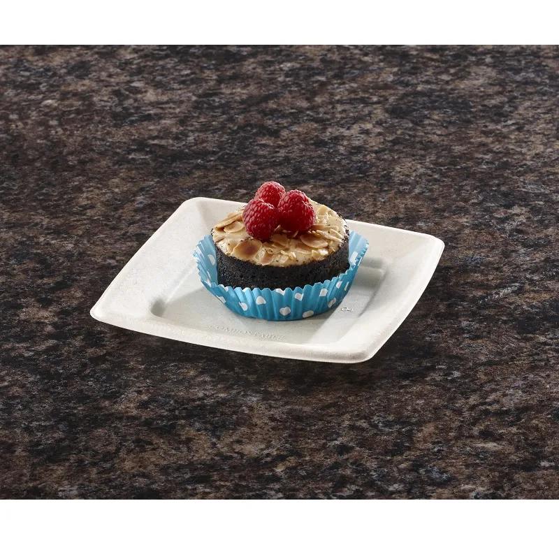 Plate 6X6 IN Pulp Fiber Kraft Square 300/Case