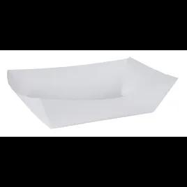 Food Tray 1 LB SBS Paperboard White Rectangle 1000/Case