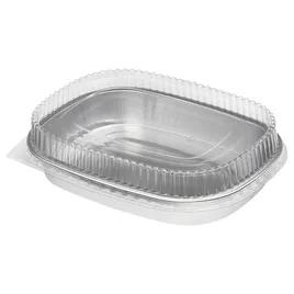 Victoria Bay Take-Out Container Base & Lid Combo With Dome Lid Small (SM) 22 OZ Aluminum Plastic Silver Clear 100/Case