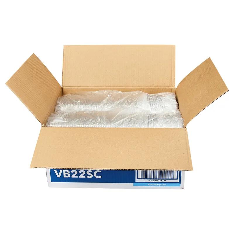 Victoria Bay Take-Out Container Base & Lid Combo With Dome Lid Small (SM) 22 OZ Aluminum Plastic Silver Clear 100/Case