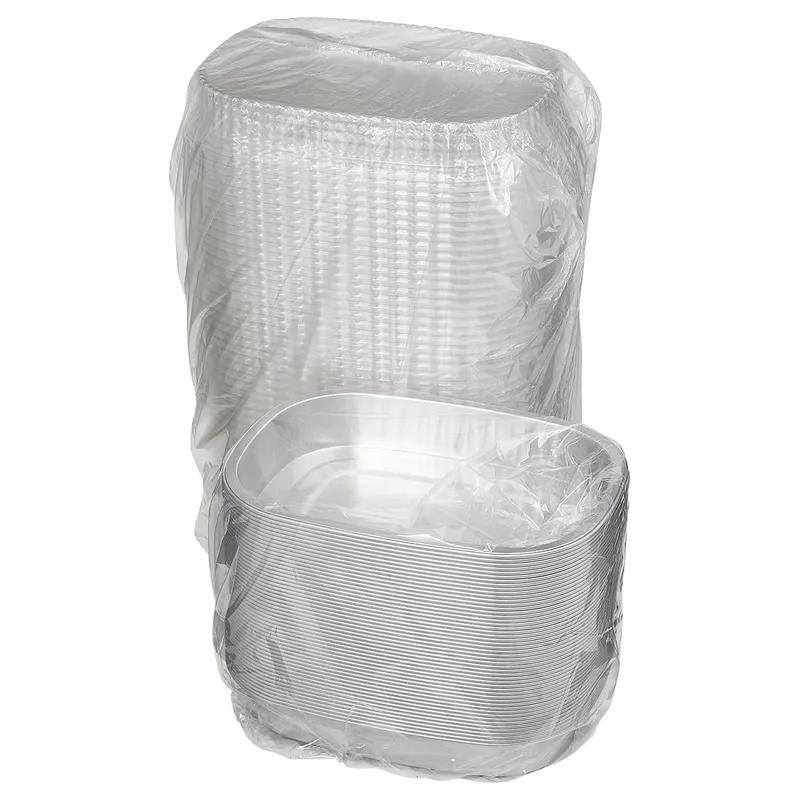 Victoria Bay Take-Out Container Base & Lid Combo With Dome Lid Small (SM) 22 OZ Aluminum Plastic Silver Clear 100/Case