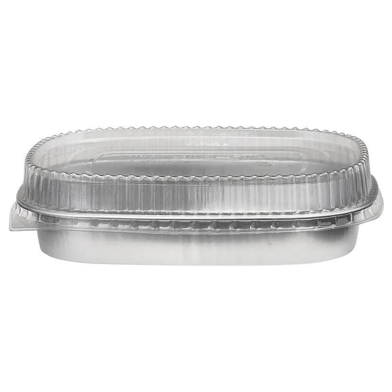 Victoria Bay Take-Out Container Base & Lid Combo With Dome Lid Small (SM) 22 OZ Aluminum Plastic Silver Clear 100/Case