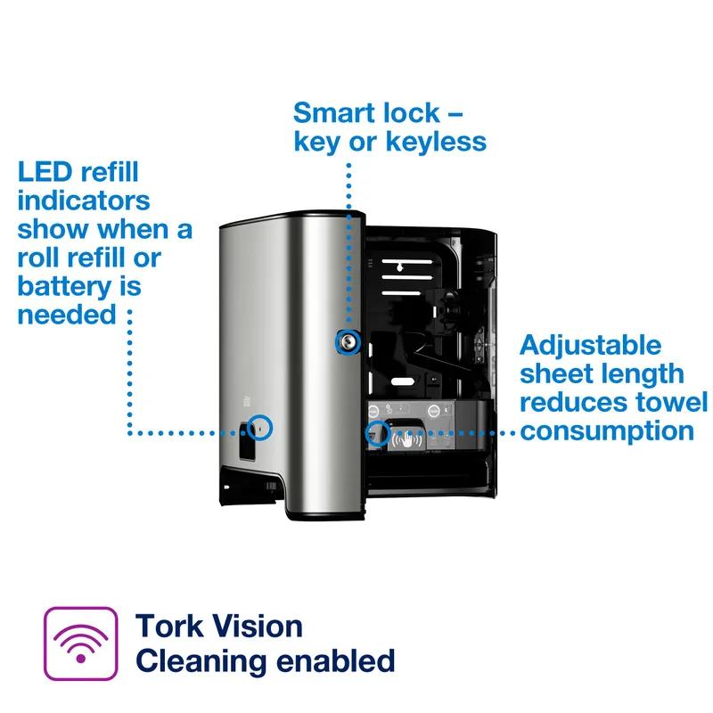 Tork Matic® Paper Towel Dispenser H1 8X14X15 IN Metal Plastic Stainless Image Range 1/Each