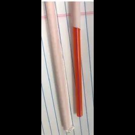 Super Jumbo Straw 8.25 IN Plastic Orange Stripe Wrapped Bagged 10000/Case