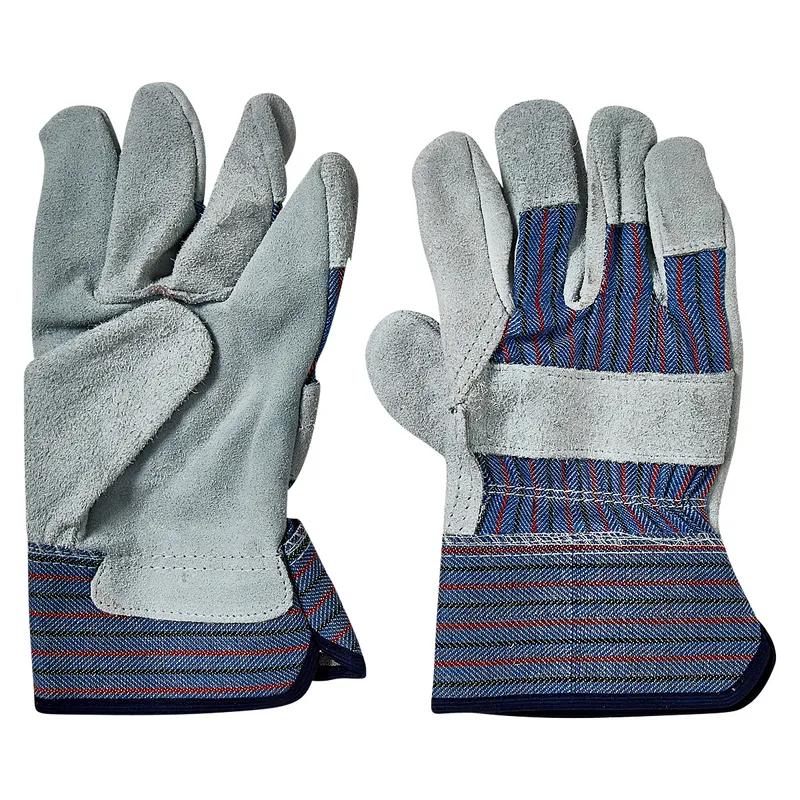 Gloves Large (LG) Red Blue Black Leather Palm 1 Count/Pack 72 Packs/Case