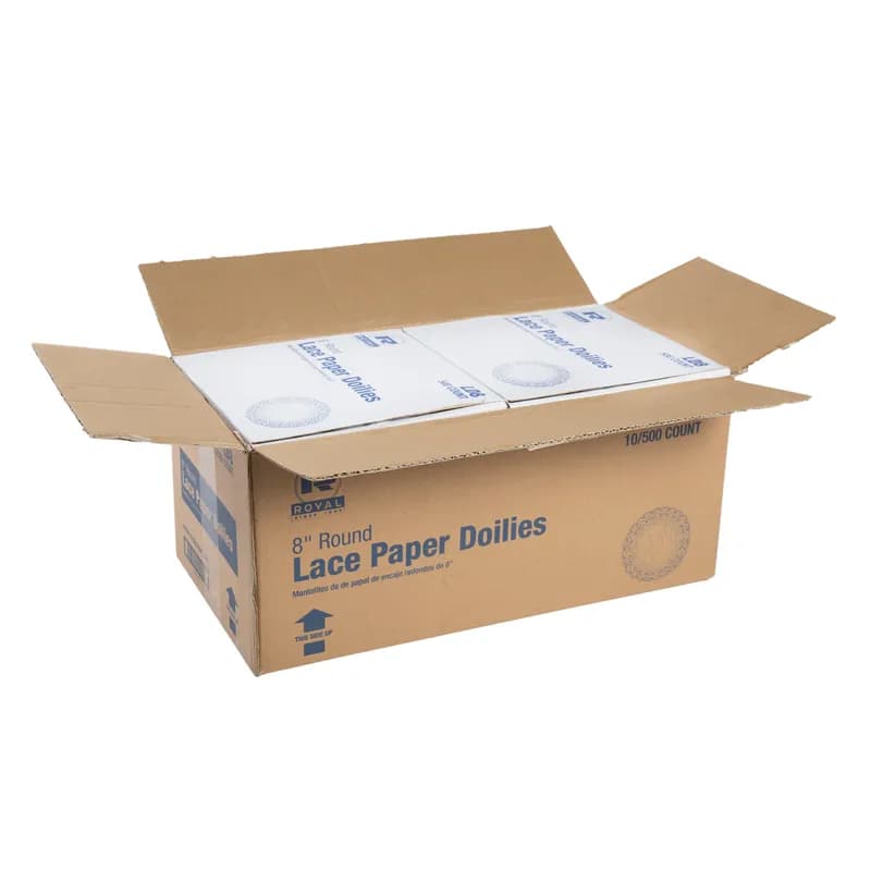 Doily 8 IN Lace 500 Count/Pack 10 Packs/Case 5000 Count/Case