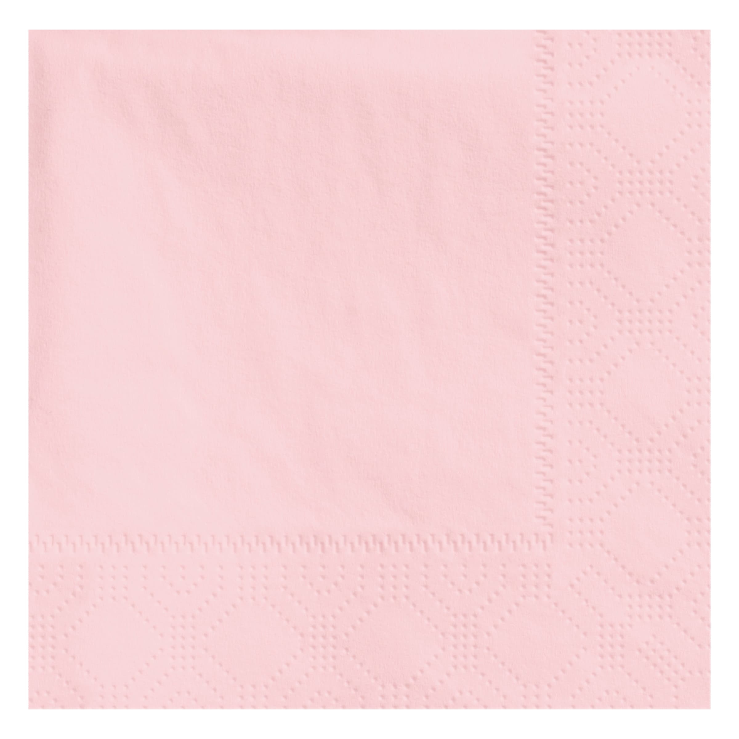 Beverage Napkins 9.5X9.5 IN Pink 2PLY 1/4 Fold Embossed 250 Count/Pack 4 Packs/Case 1000 Count/Case