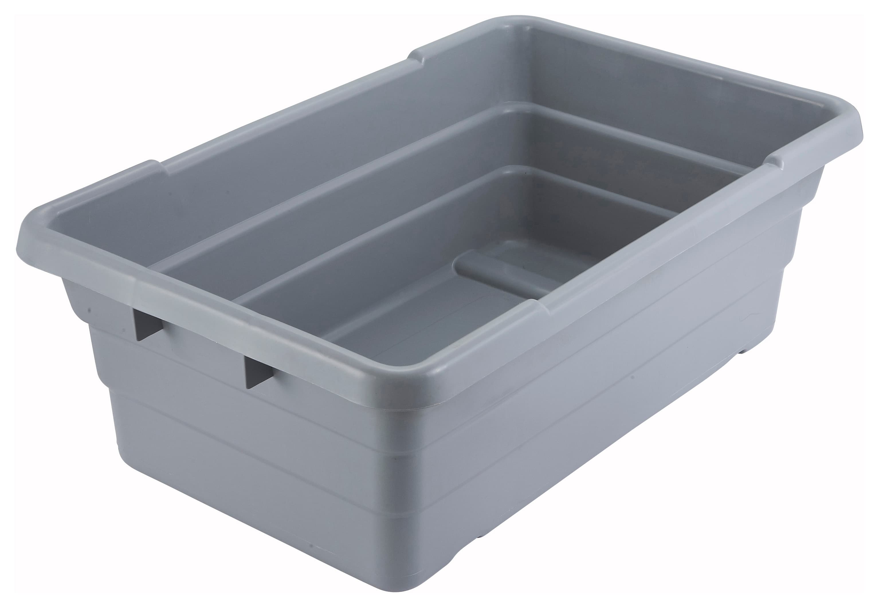Lug Box 24.5X15.75X9 IN PP Gray Heavy Duty Nested 1/Piece