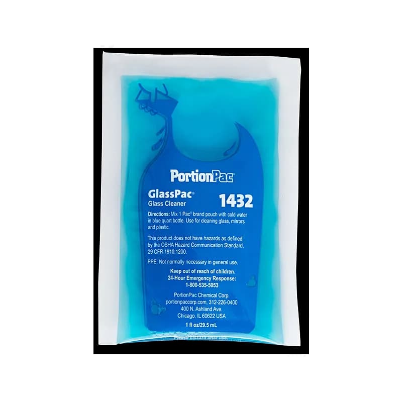 GlassPac® Fragrance Free Glass Cleaner 1 OZ Makes 1 QT 528/Case