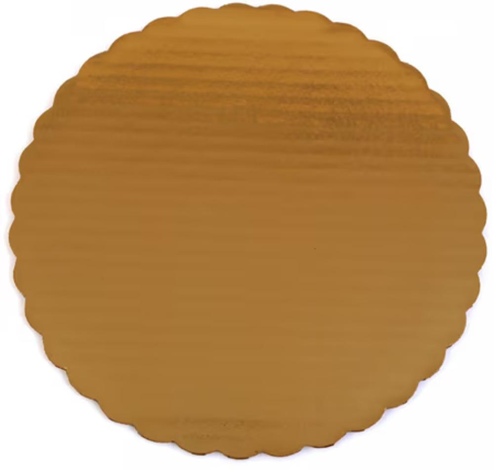 Cake Pad 10.75X5.75 IN Paperboard Gold Scalloped 200/Case