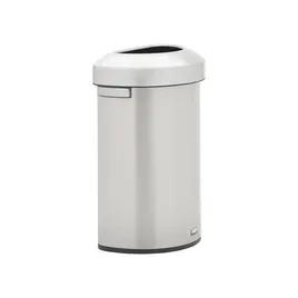 1-Stream Trash Can 18.20X12.40X29.50 IN 16 GAL Stainless Metal 1/Each