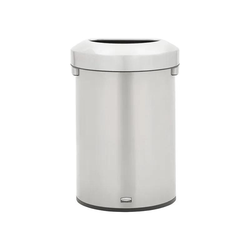 1-Stream Trash Can 18.2X12.4X29.5 IN 16 GAL Stainless Metal With Open Lid 1/Each
