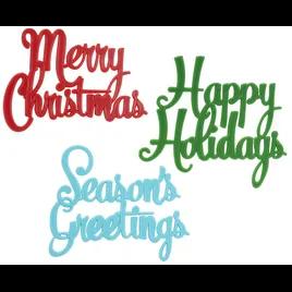 Cake Decorating Layon Plastic Assorted Holiday Message 24/Pack