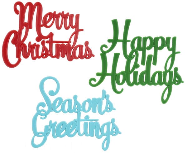 Cake Decorating Layon Plastic Assorted Holiday Message 24/Pack