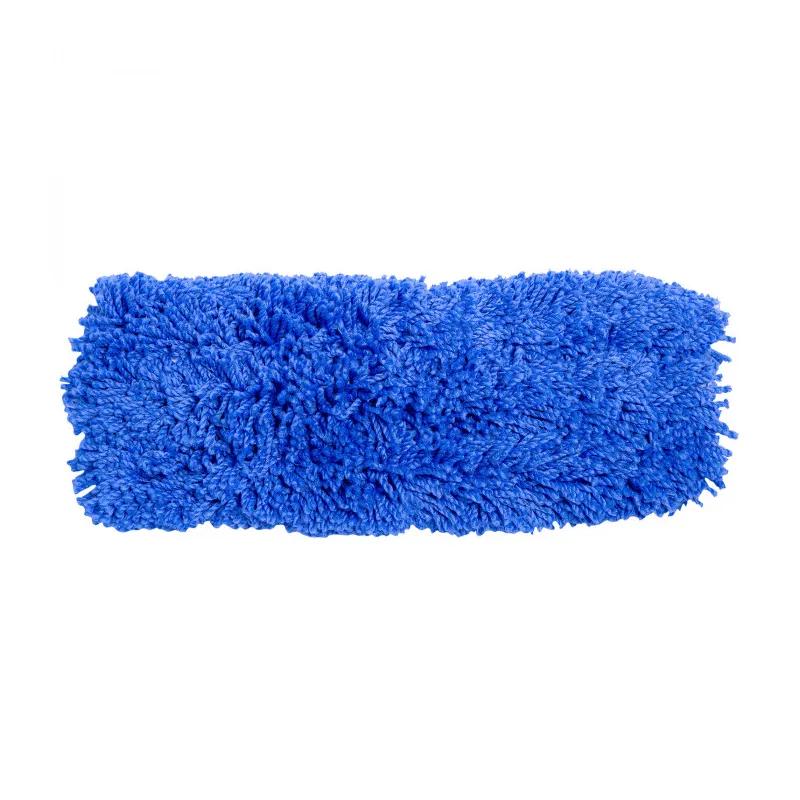 Dust Mop 18X5 IN Blue Microfiber Cut End Backing Tie 1/Each
