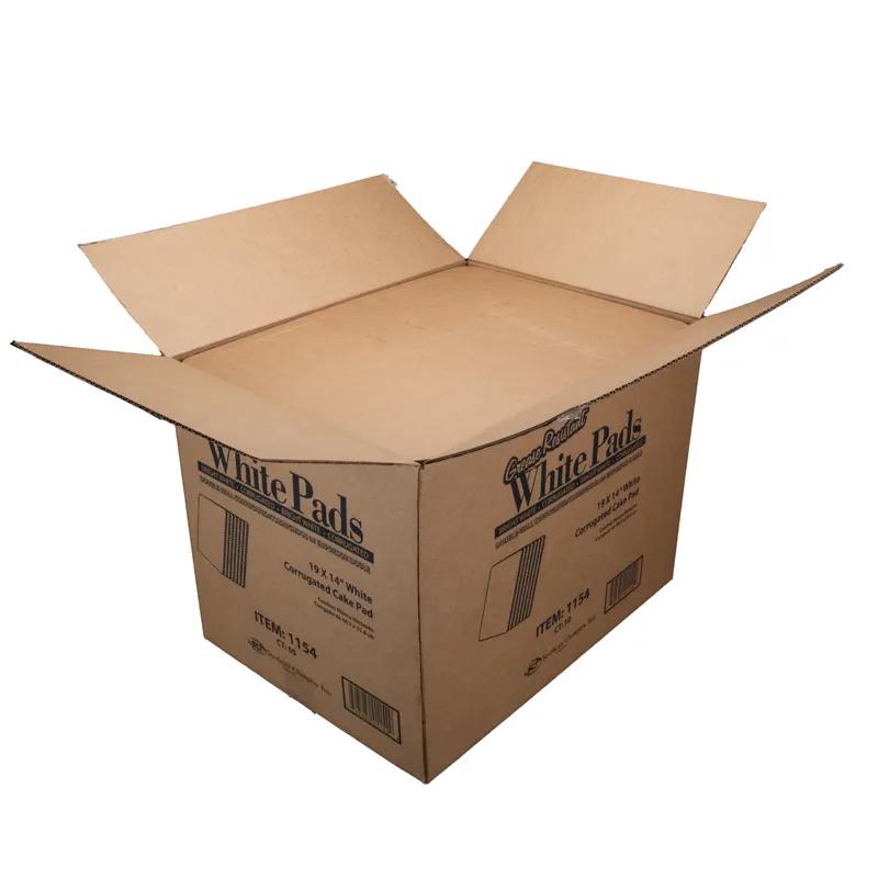 Cake Pad 1/2 Size 19X14 IN White Grease Resistant Double Wall 50/Case